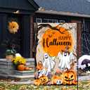 2 x Ghost Halloween Flag Set - 2 House Flags (28 x 40) & 2 Garden Flags (12x18) Double Sided