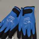 100% Waterproof Gloves for Men and Women, Winter Work Gloves for Cold Weather, Thermal Insulated Freezer Gloves, Touch Screen, With Grip, Blue, Small