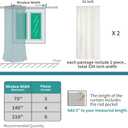 BGment White Linen Curtains 96 Inches Long for Living Room - Semi Sheer Light Filtering Drapes with Rod Pocket for Bedroom Floor Length Lightweight Rustic Window Treatments, 2 Panels Set, 52 X 96 Inch