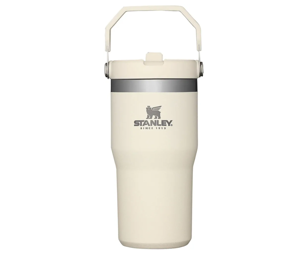 Stanley IceFlow Stainless Steel Tumbler - Vacuum Insulated Water Bottle for Home, Office or Car Reusable Cup with Straw Leak Resistant Flip Cold for 12 Hours or Iced for 2 Days, Cream, 30OZ