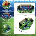 Soccer Party Supplies Kit - Large 23.6" 3-Tier Snack Food Cardboard Serving Tray Set for World Cup Party Decor Game Day Decorations