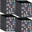 40 Sheets Stamp Pages Collector Stamp Album Page Stamp Pages for Stamp Album Binder with Standard 9 Hole Binder Sleeves for Stamp Collectors(7 Sheets Style)