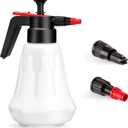 0.5 Gallon Foam Pump Sprayer, 2 Liter Car Wash Snow Foam Blaster, Hand Pressurized Soap Sprayer with Two Adjustable Nozzle for Car Detailing, Garden Watering, Weeds Spraying (68oz)