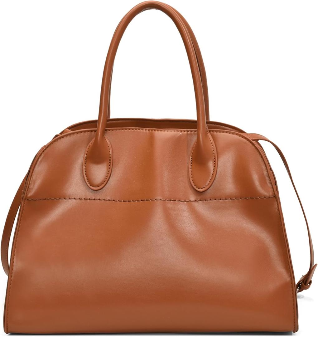 MYHOZEE Hobo Bags for Women, Vegan Leather Black Crossbody Purse and Handbags Trendy Designer Satchel Shoulder Bags (Brown Large)