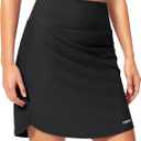 Viodia Women's 19" Swim Skirt Modest Swimsuits Skirt High Waisted Bathing Suit Swim Bottoms Tummy Control Tankinis (X-Large, Black)