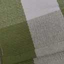 Spring Green and White Plaid Rug, 3' x 5' Cotton Blend Layered Doormat Rug for Front Door, Hand-Woven Washable Entryway & Porch Decor