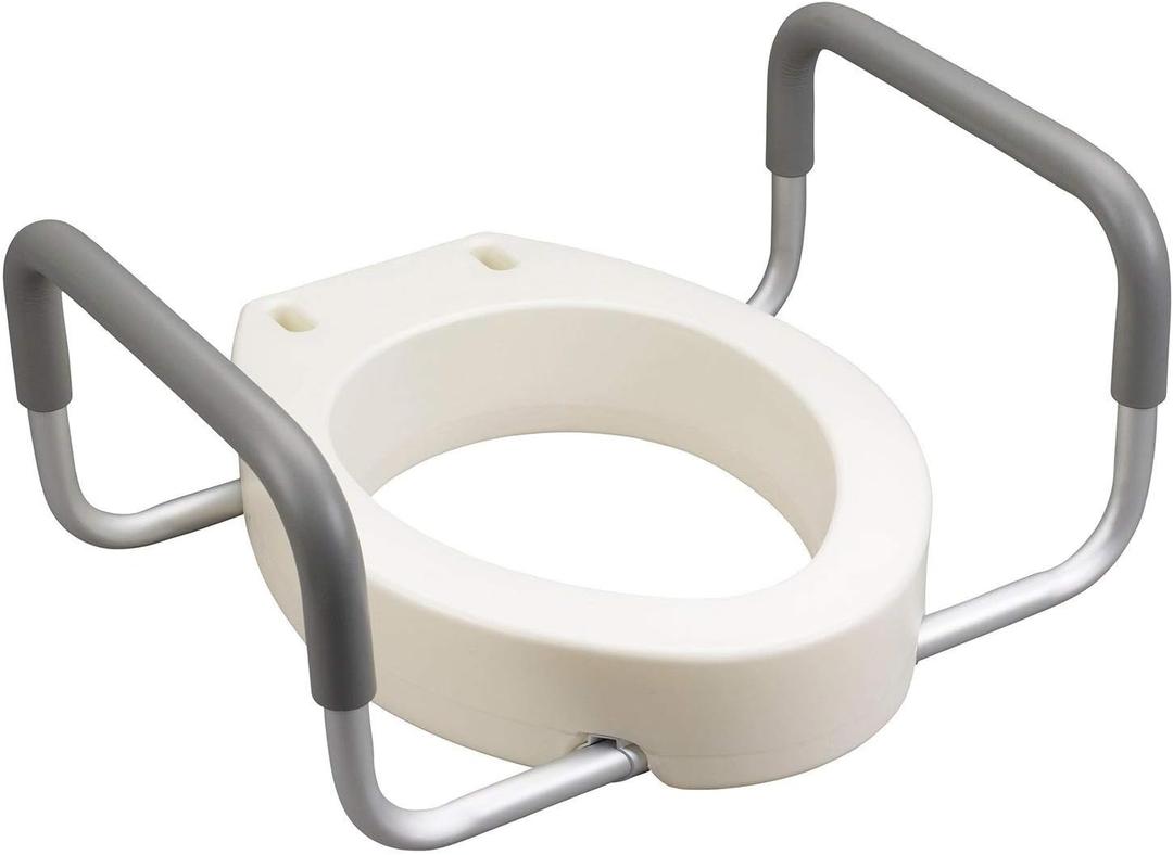 Drive Medical Premium Seat Riser with Removable Arms, Elongated Seat 19.25x13.75x3.5 Inch (Pack of 1)
