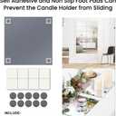 JAMBALAY 12" Glass Mirror Centerpieces for Table, Set of 12 Mirror Centerpieces, Square Glass Mirror Tiles, Candle Plates, Tray, for Wedding and Parties