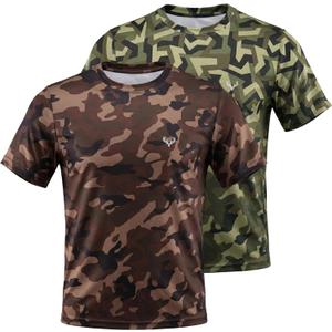 Boys Camo T-Shirts Bundle Pack, Toddler Kids Camouflage Short Sleeve Tees, Soft Crewneck Casual Shirts