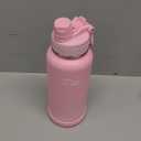 [2-IN-1 LID] Insulated Water Bottle with Silicone Boot (36hrs Cold/18hrs Hot) - DIY Stickers, Leakproof, BPA Free, 32 oz (Pink)