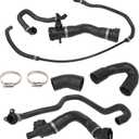 Radiator Coolant Water Hose Pipe Kit (7 Hoses) for 2007-2011 E90 128i 328i 325i N51B30A Engine, Replace 11537545890 1712761851 17117524710