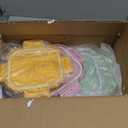 Glass Soup Containers with lids 4 Cup, 32 oz Glass Storage Containers, Tall Borosilicate Glass Food Storage Containers for Lunch, Ice Cream, Travel and Deli, Soup Freezer Safe Containers with Lids (Multicolor)