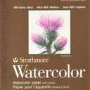 Strathmore (298-103 400 Series Watercolor Pad, 5.5"x8.5", 12 Sheets , White