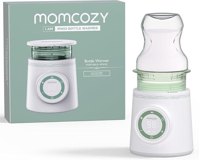 Momcozy Portable Travel Bottle Warmer Double Leakproof Fast Heating with Temperature Control USB Rechargeable for Philips Avent Tommee Tippee Comotomo MAM Dr. Brown