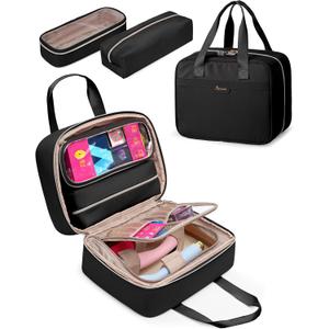 Fasrom Discreet Bag for Toys, Private Toy Storage Bag with Lockable Zipper and Detachable Pouches, Travel Toy Box Organizer for Adult Men and Women, Black (Bag Only, Patent Design)