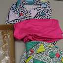 Verceco 80s 90s Outfits for Women Unisex Hip Hop Women Costume Accessory Sets Retro 90s Themed Party Outfits 7PC 80s Fashion Clothes (Green, XL)