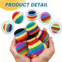Upgraded Handmade Knitted Hackys Set, Colorful Crochet Footbag Sacks, Juggling Balls for Adults Beginners, Portable Handwoven Toss Hacky Balls