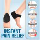 XWOLF Plantar Fasciitis Heel Protectors with Shoe Horn, Heel Cups for Heels Spur & Achilles Pain Relief, Cracked Heels, Reusable Foot Cushions for Men & Women (Large W 8-10 / M 8-10)