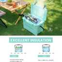 EchoSmile 25 Quart Rotomolded Hard Cooler | Leakproof Seal Quick Drain Design Heavy-Duty Build Non-Slip Feet