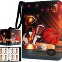 Sports Card Binder 400 Pockets Trading Card Binder with 50 Sleeves Fits 400 Sport Cards, Sports Card Holder Binder with Zipper, Soccer Football Baseball Basketball Hockey Card Gifts Collection Storage