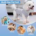 cyeollo 2pack Surgery Recovery Suit for Dogs Cats Soft Breathable Female Male Pet Bodysuit After Surgery for Spay, Neuter, Surgical Recovery Onesie Shirt for Medium Large Dogs, Blue & Grey, XL (X-Large (Back: 19"-22"))