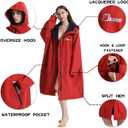 Oksun Oversized Waterproof Swim Parka: Windproof Warm Swimming Coat - Water Resistant Jacket - Thin Fleece Lined Surf Poncho, S-M
