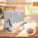 Hakka 30lb/15L Commercial Meat Mixer For Sausage, 20L Empty Tank
