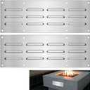 2 Pack Stainless Steel Venting Panel for Grill Accessory, 15" by 4-1/2" Stainless Steel Venting Panel for Masonry Fire Pits Fireplaces, Metal Vent Cover for Outdoor Kitchens