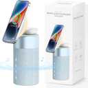 COLSUR Bluetooth Speaker, Magnetic Wireless Charger, Bluetooth Speakers with Night Light, 2 in 1 Wireless Charging Station for iPhone 17/16/15/14/13/12 Series, AirPods Pro 2/4/3/2Gift Ideal