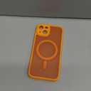 TOCOL for iPhone 13 Case, Full Camera Protection, Compatible with Magsafe, Drop Protection, Translucent Magnetic Matte Phone Case for iPhone 13 6.1 inch (Orange)