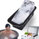 XANGNIER Extra Large Ice Block Mold,1 Pack 2.35lbs Ice Cubes for Cold Plunge or Coolers,Reusable Silicone Ice Molds for Ice Bath Chiller,Big Ice Tray Blue