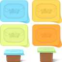 Baby Food Lids Compatible with Gerber Food Containers, BPA Free Silicone Baby Food Containers Lids for Baby Food Storage, Reusable and Dishwasher Safe - 4 Pack (Container not Included)
