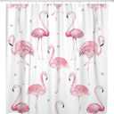ArtSocket Shower Curtain Watercolor Bath Pink Flamingos Grey Polka Dots Chic Tropical Home Bathroom Decor Polyester Fabric Waterproof 60 x 72 Inches Set with Hooks