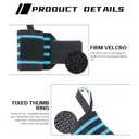 4 x 18" Wrist Wraps - Premium Grade Straps Featuring Ergonomic Thumb Loops - Best Wrist Support Braces for Powerlifting, Bodybuilding, and Strength Training (Blue)