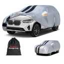 Multi-Layer Car Cover Custom Fit for BMW X3(2010-2026), 100% Waterproof All Weather for Automobiles, Gift with Towel, Heavy Duty Car Covers for Rain Sun UV Protection with Door Zipper.