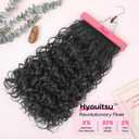 REECHO Curly Hair Extensions, 4PCS 20 inch Clip in Hair Extensions Lace Weft Short Curly Extensions Clip Ins Invisible Natural Hairpieces for Women, Natural Black
