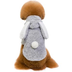 Easter Day Bunny Dog Costume Puppy Hoodies Dog Clothes Pet Suit for Large Dogs (Grey,XX-Large)