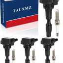 UF764 Ignition Coil with Spark Plugs 93175 Compatible with 2015 2016 2017 2018 2019 with Hyundai Sonata Santa Fe Tucson Genesis with Kia Optima Sorento Sportage with Stinger 2.0L 2.4L(Set of 4)