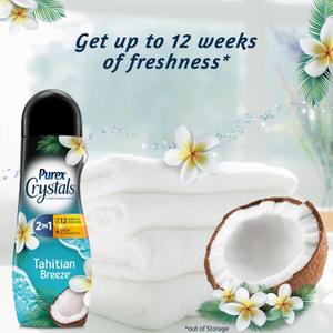 Purex Crystals in-wash Fragrance and Scent Booster, Tahitian Breeze, 21 Ounce (Pack of 3)