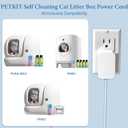 AC Power Cord for PETKIT PuraX Pura X Max P9901 P9902 PG530 Self Cleaning Cat Litter Box Charger Replacement TEKA-TD120200XX AK-P6111121 2AEDG-P530 TEAK024-1202000CH Power Adapter (White)