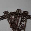 Yookeer 3 Pcs Wooden Wall Hanging Cross Handmade Antique Cross Hanging Decor Religious Brown Wooden Home Decorations Hand Carved Wall Decor for Living Room Nursery Wedding