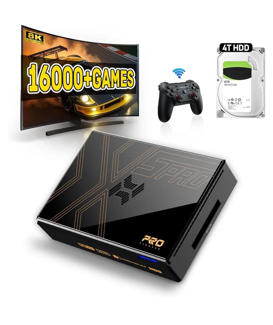 Kinhank Super Console X5 PRO Retro Gaming Console with 16000+Games, Android 12.0 OS, RockChip RK3588S, Emulator Console, 8K UHD Output,WI-FI 6,BT 5.0,AV1, SATA 3.1, Gigabit Ethernet