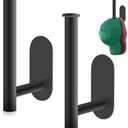 Eiito Baseball Hat Hangers, Hat Organizer for Wall, Hat Holder for Baseball Hats, Hat Storage Stick Scrunchies Holder Organizer, Hat Rack for Wall (Black 2Pack)