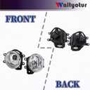 waltyotur Pair Driving Fog Lamps Assembly Replacement for RAV4 2016 2017 2018 Fog Lights Driver Left and Passenger Right Side Front Bumper Replacement for 81210-60200 81220-60120