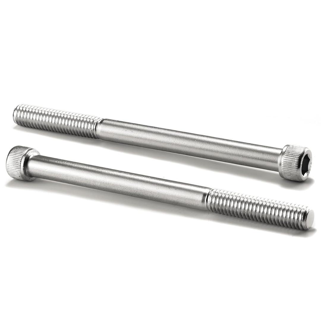 3/8-16 x 5 Socket Head Cap Screws Bolts, 10Pcs 304 Stainless Steel 18-8, Allen Socket Hex Drive, Partially Threaded, Bright Finish by SG TZH(with Hex Spanner)