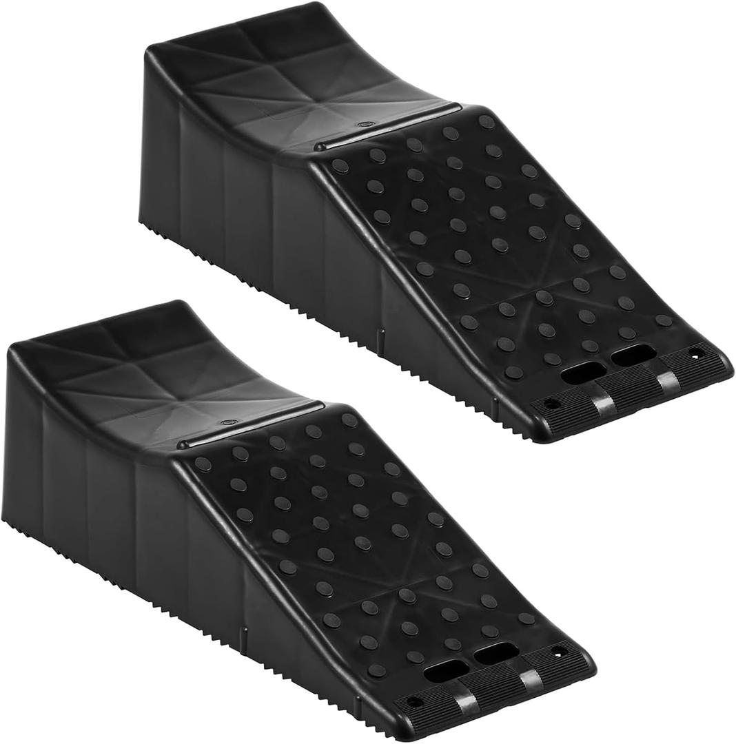Heavy Duty Car Ramps 2 Pack,RV Wheel Ramp 20,000lbs Capacity,5.5" Lift Non-Slip Portable Vehicle Service Ramps, Oil Change Tire Repair Ramps for Trucks, SUVs, RVs, Campers,Tandem Axle Trailers