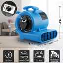 blessny 3/4 HP ETL Listed Carpet Dryer Air Blower Fan for Home Drying, 3/4 HP Large