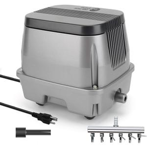 AquaMiracle Linear Air Pump ZP-60 for Pond Aeration, 950GPH Septic Air Pump Pond Aerators for Outdoor Ponds, Waste Treatment, Aquarium, Fish Farm, Seafood Restaurant, 950GPH(60LPM)