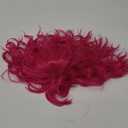 MAGQOO Hot Pink Wigs for Women Magenta Wig Hot Pink Bob Short Curly Wavy Wig with Bangs Synthetic Heat Resistant