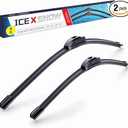 28"+15" Windshield Wiper Blades Replacement for Nissan Sentra 2019 2018 2017 2016 2015 2014 2013+More Cars (Pack of 2) Front Wiper blades,J/U Hook Adpater